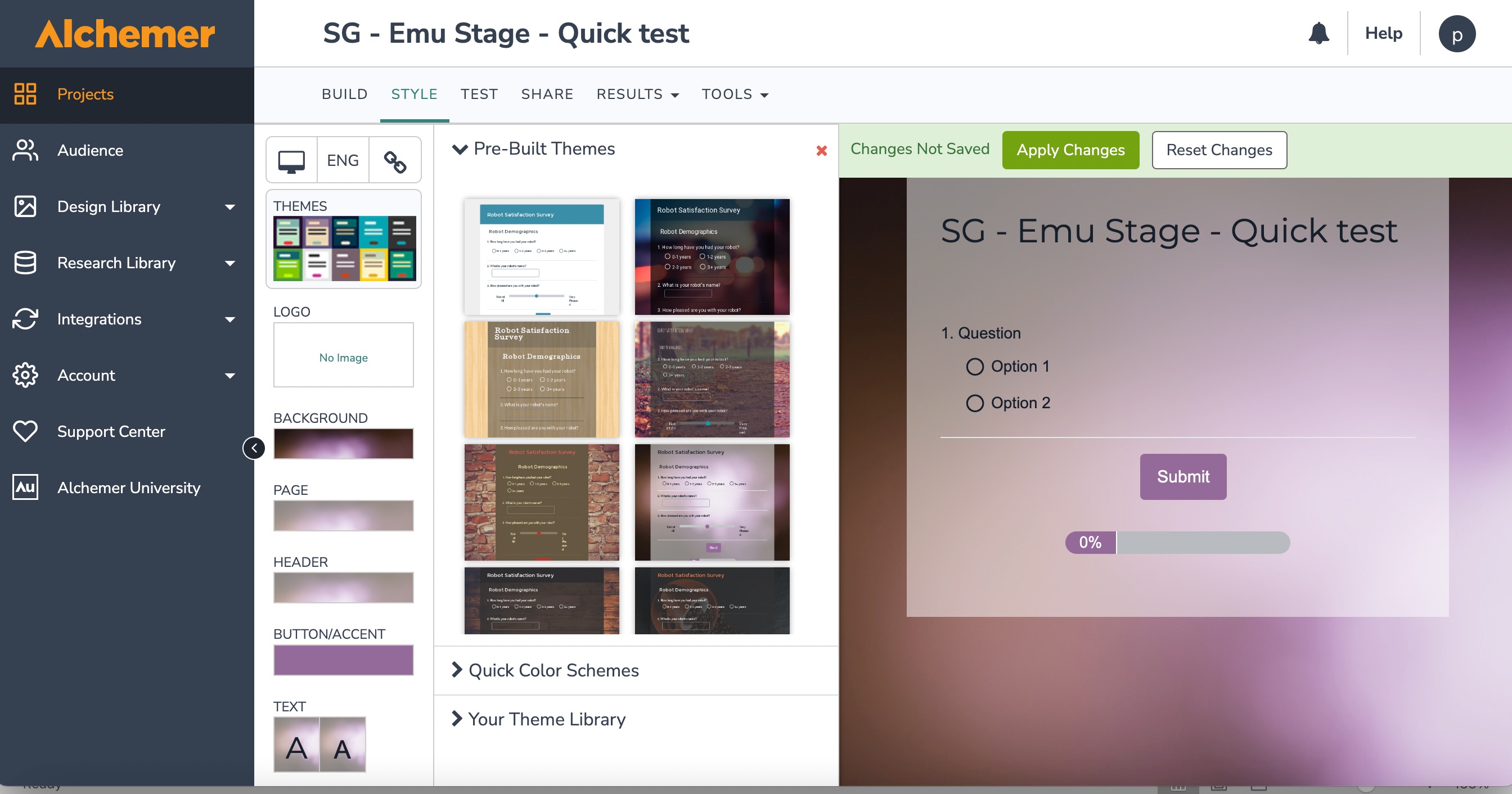 Alchemer Survey Design Customization – Help Center